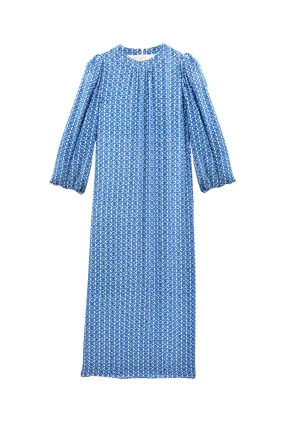 Light Elegance Buru x Kristin Kennedy The Kristin Dress - Blue Lattice