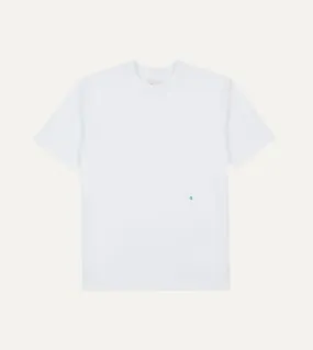 Sporty Comfort White Horseshoe Embroidered Crew Neck Hiking T-Shirt