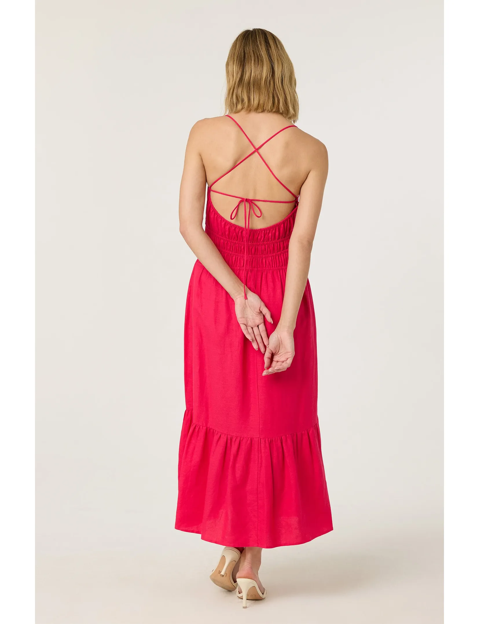 Eleni Dress, Fuchsia Date Ready Photo Glow