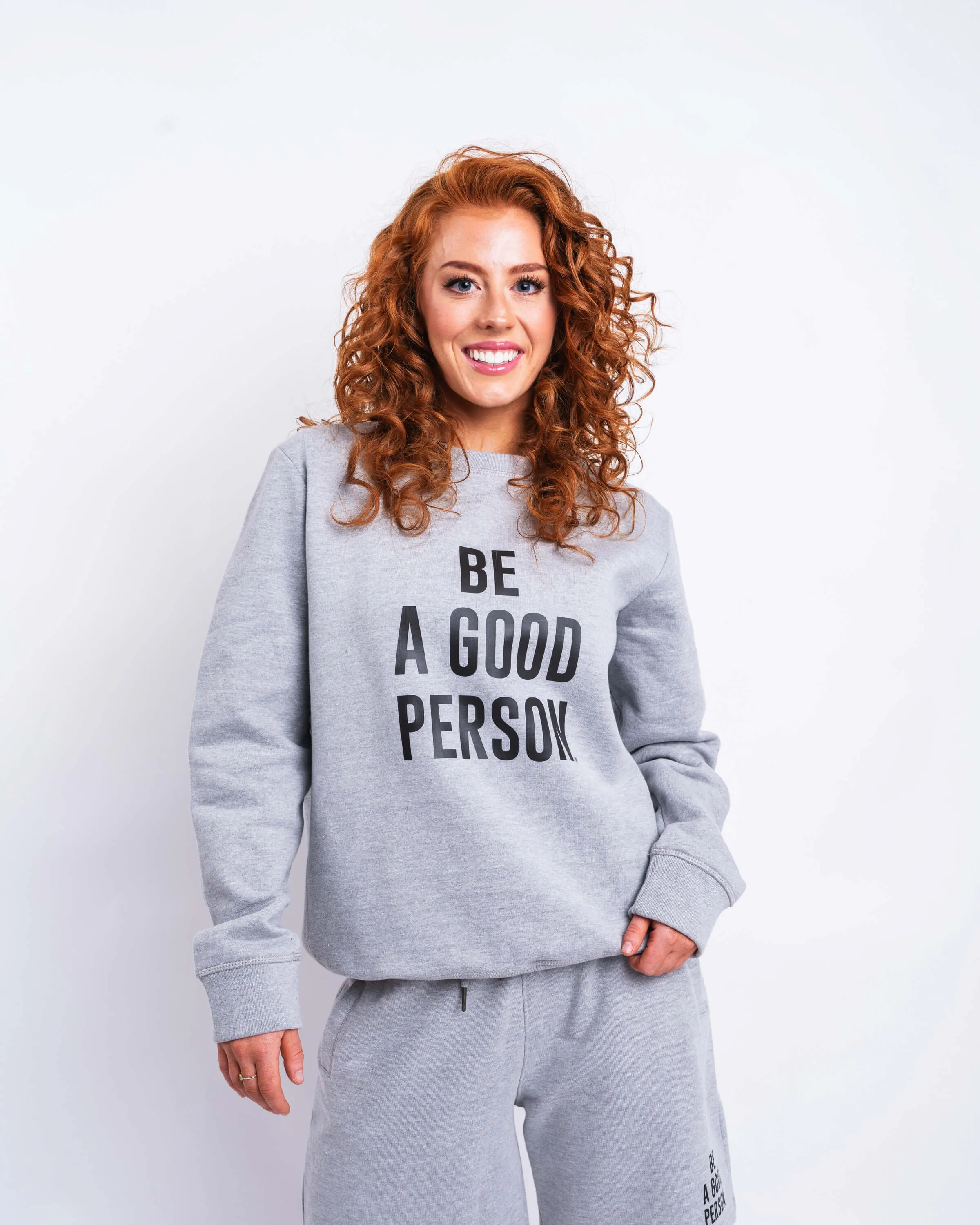 Signature Crewneck - Heather Grey Girly style Reinforced Hemline