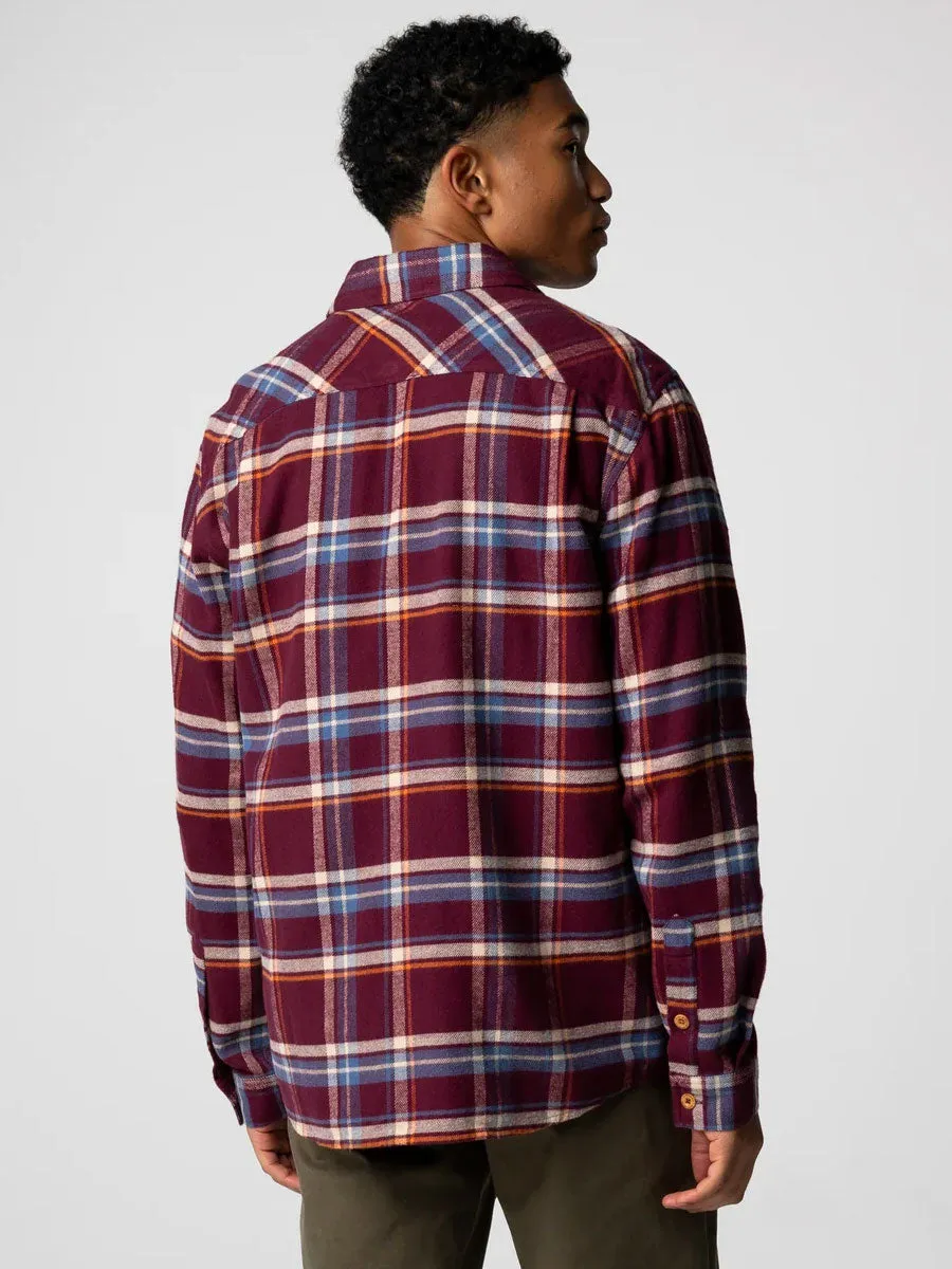 Hygroscopic Inner Layer FINISTERRE BEARDSMORE SHIRT - PLUM CHECK