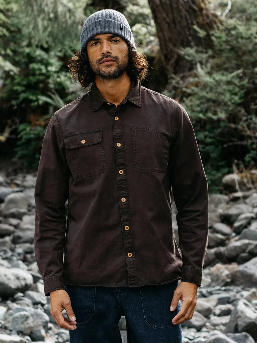 FINISTERRE EDDYSTONE SHIRT - BURNT UMBRE UPF Protective Fabric WaffleWeave