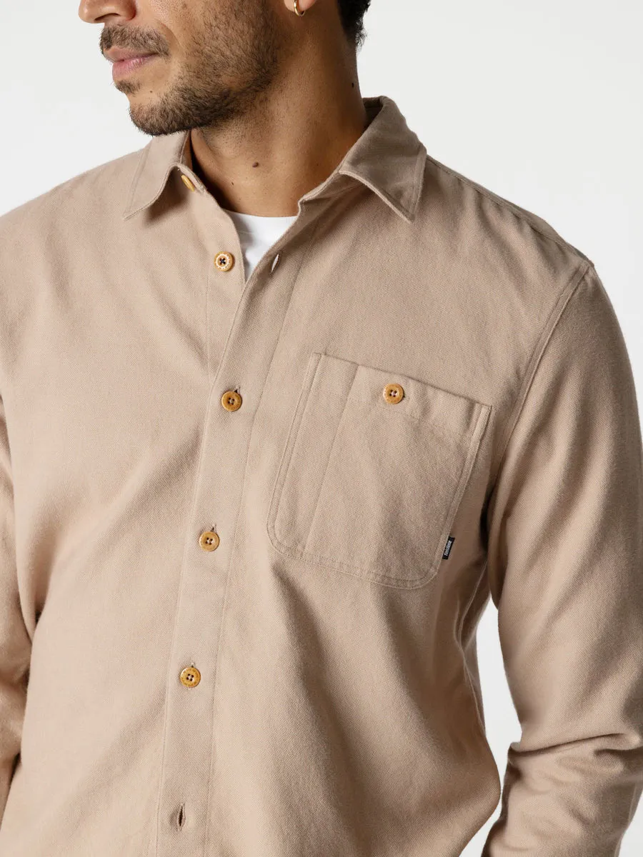 Airflow Vents FINISTERRE GYLLY SHIRT - TAUPE DOBBY
