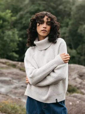 YarnDyedQuality FINISTERRE MORA ROLL NECK SWEATER - ECRU