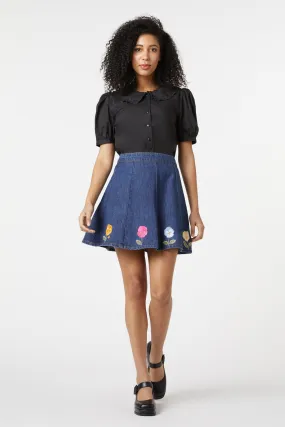 Flower Patch Skirt Blackout fabric Casual Vibe