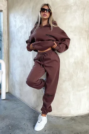 Button front Sporty Look Series 6 Sweatpants - Brown