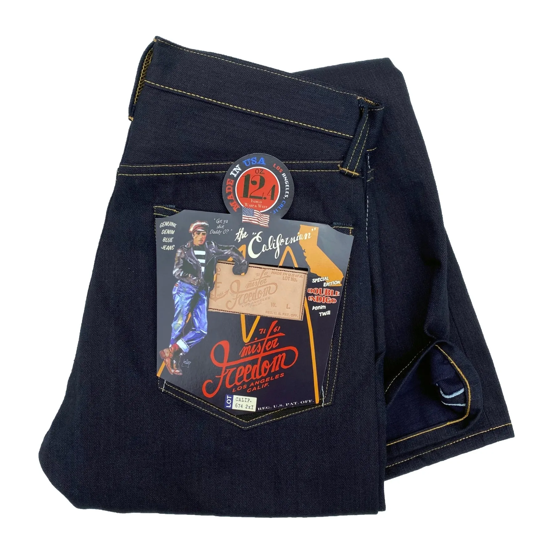 Stylish Look Metallic accents Californian Lot. 674 - Double Indigo (Slim Leg)