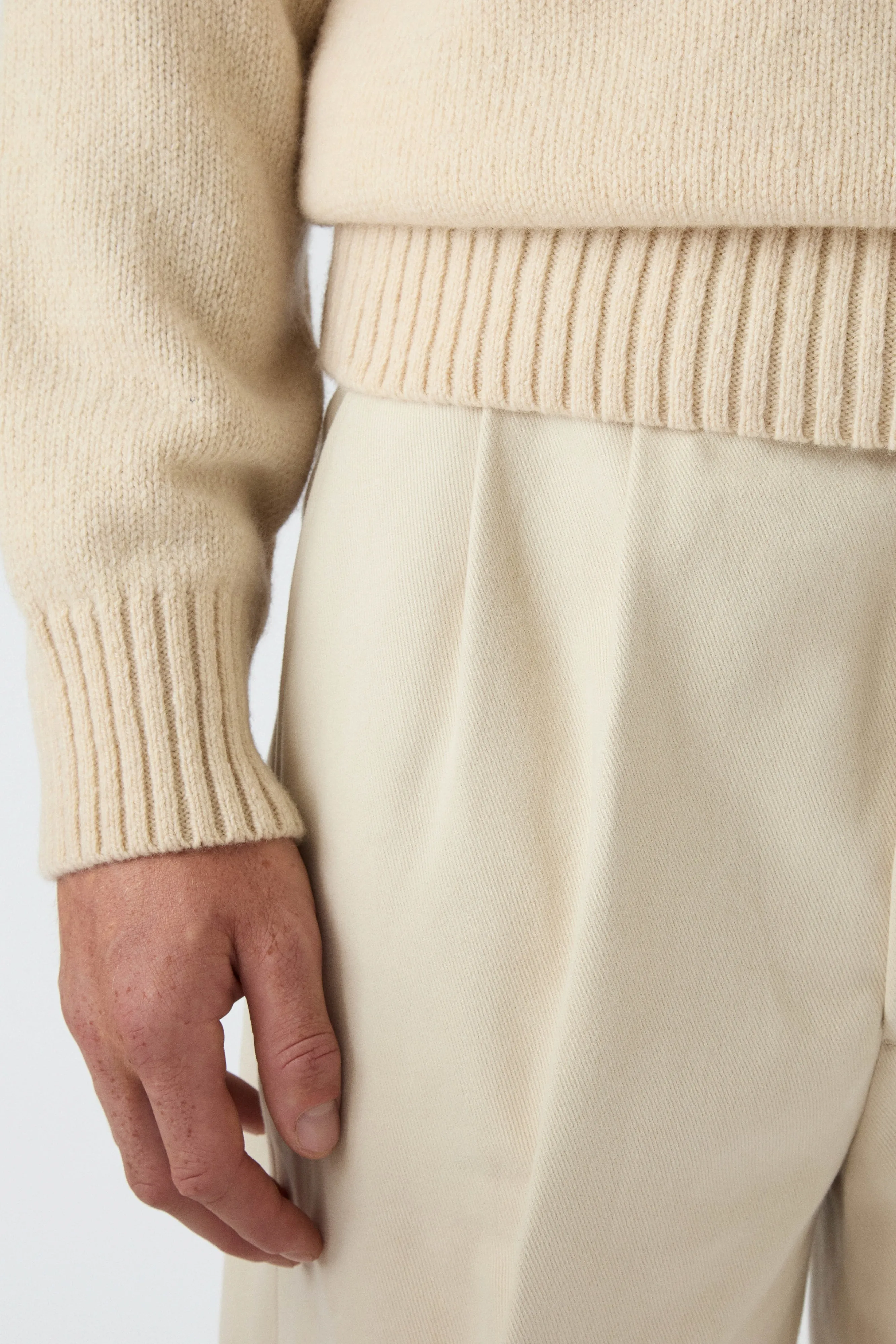 Chill Wear Antonello Cotton Trousers - Cream