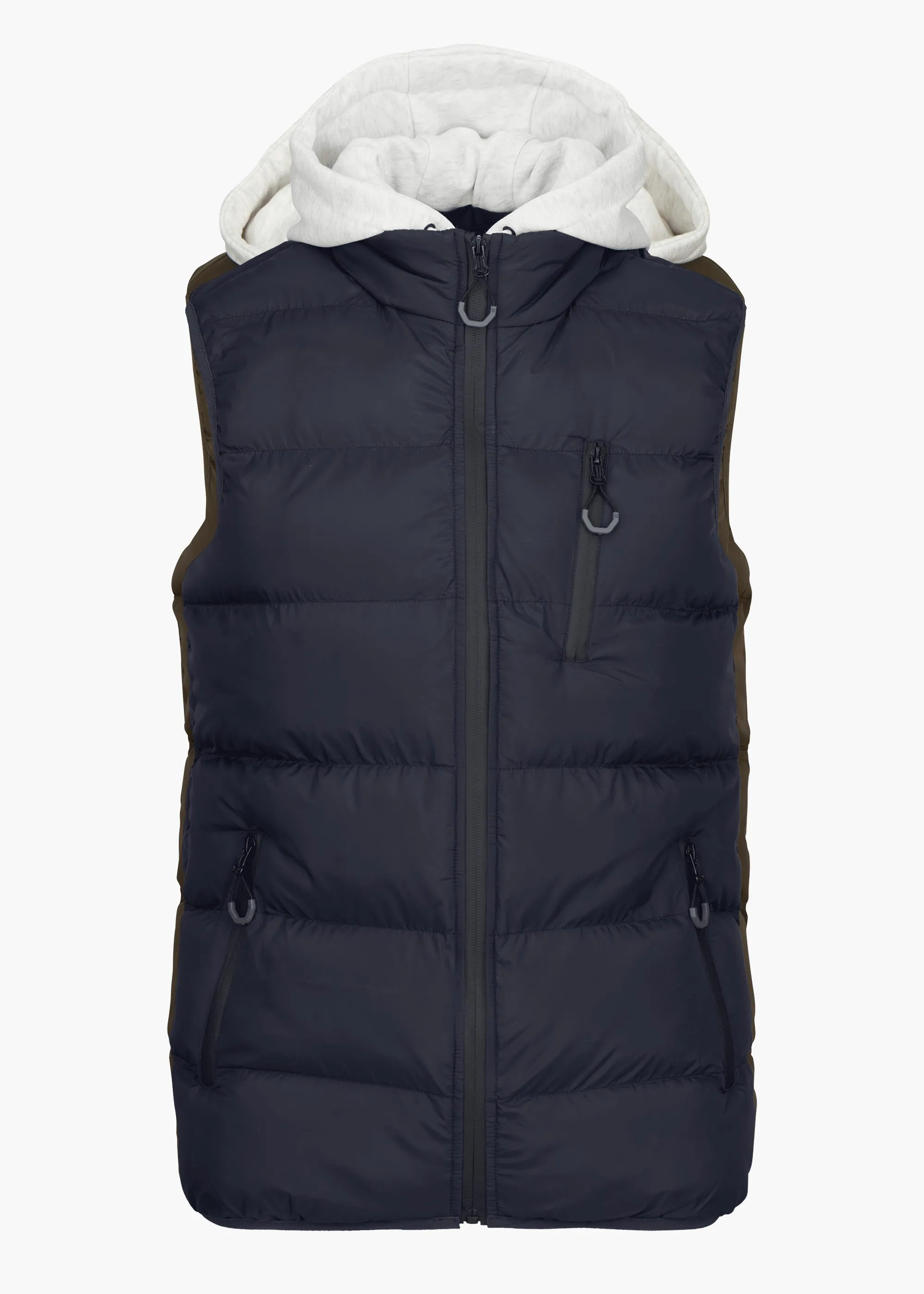 Foldable Design Layer Piece Helg Hoodie Puffer Vest
