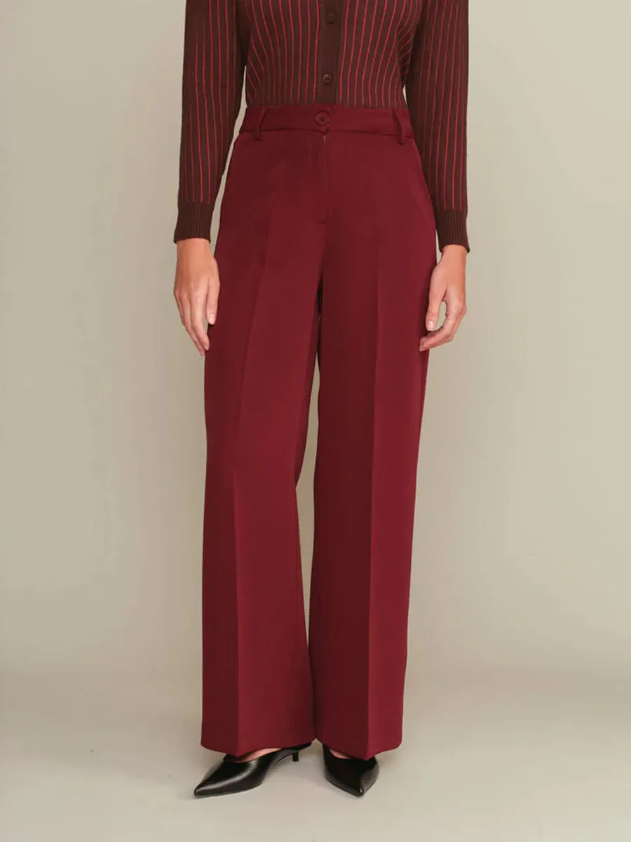 Non Restrictive Fit Chilly Weather Fit ALEX PANT - BURGUNDY