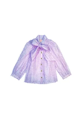 Big Bow Blouse - Lilac Bows High Durability Material