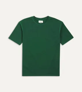 Hygroscopic Fiber Casual Look Wear Forest Green Cotton Crew Neck Hiking T-Shirt