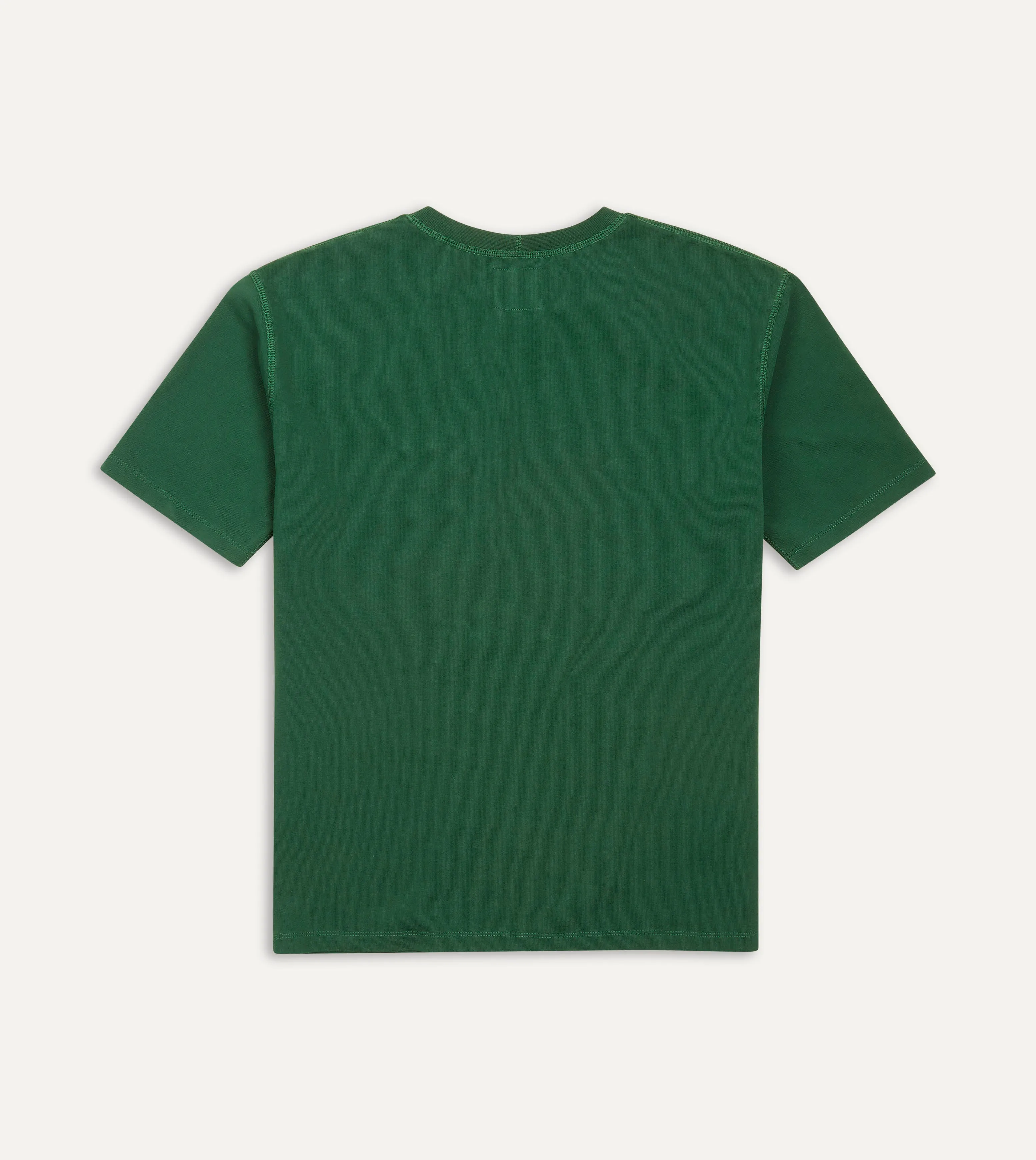 Forest Green Cotton Crew Neck Hiking T-Shirt Chic Fit