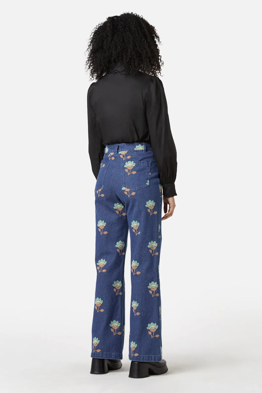 Modular Pocket System Odor control Retro Flora Flare Jean