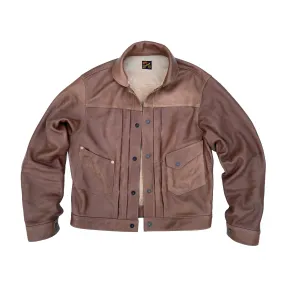 Ranch Blouse "Bison" - Brown Veg-Tan Leather Eco Friendly Textile Warmth Retention Technology