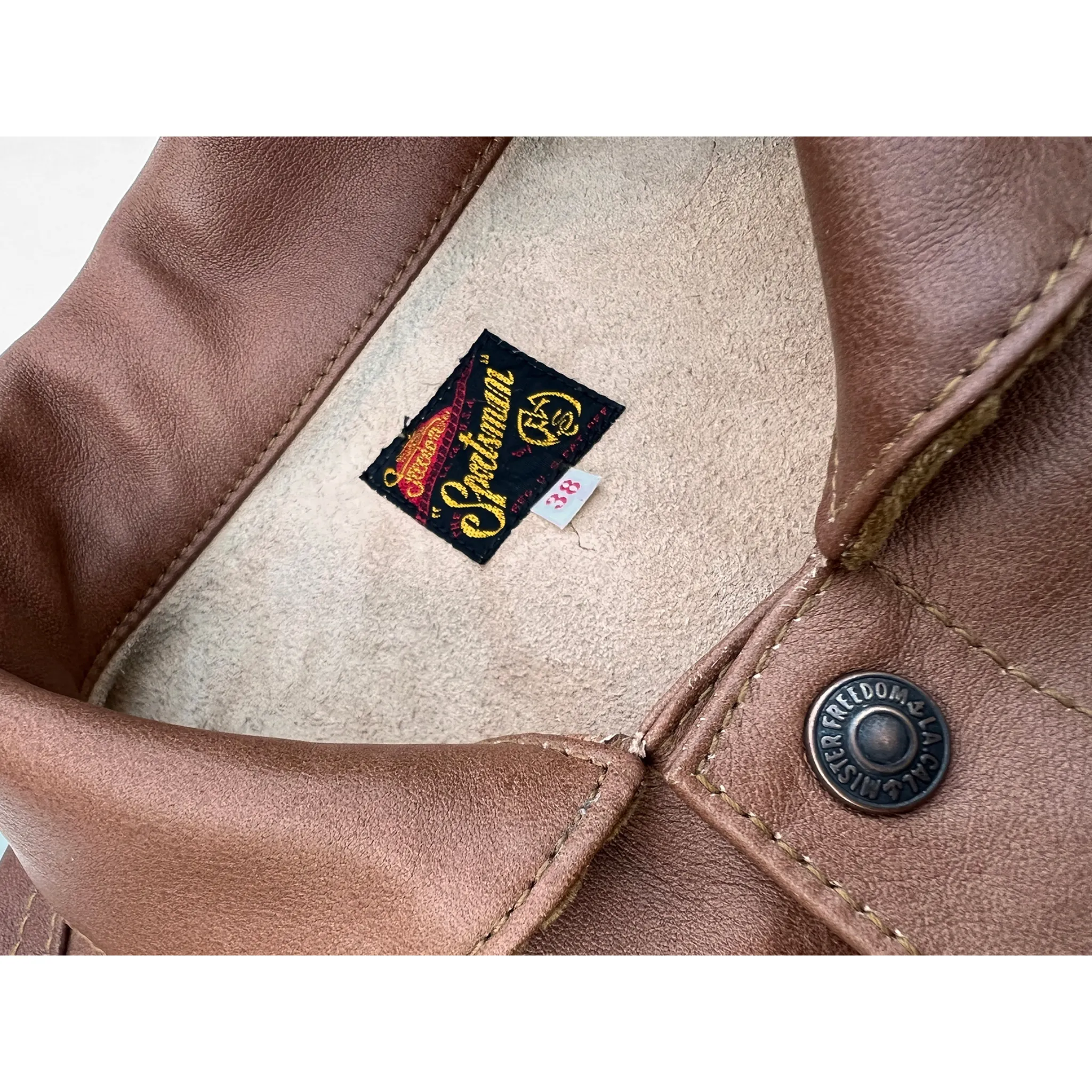 Ranch Blouse "Bison" - Brown Veg-Tan Leather Thermal Lined