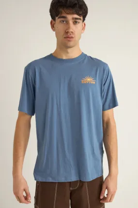 Frame Short Sleeve T-Shirt Vintage Blue Comfortable Fabric