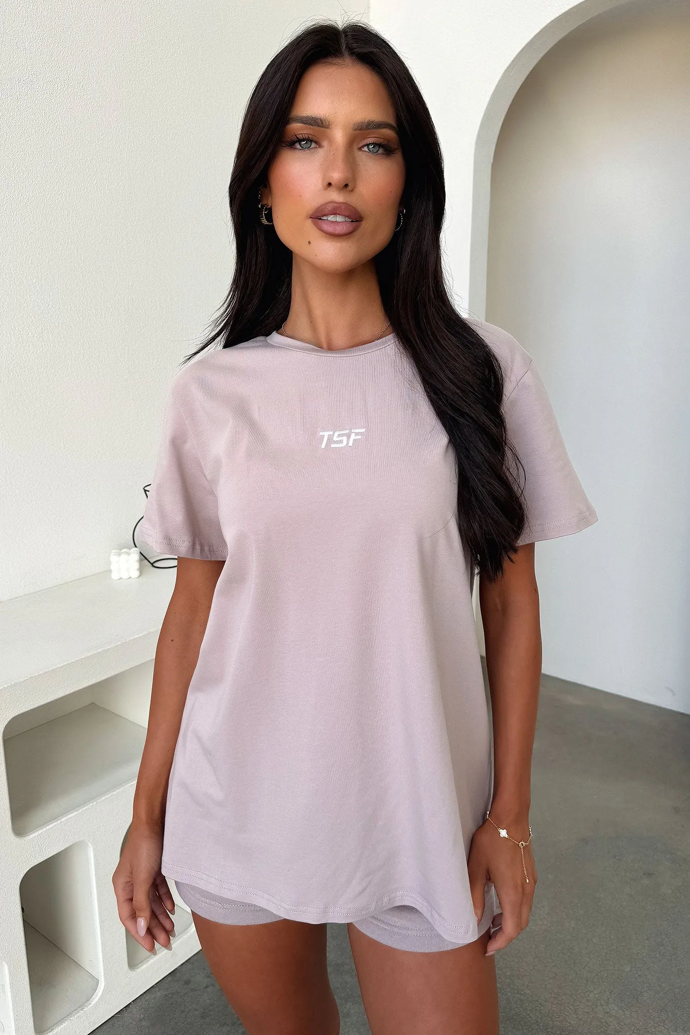 Ergonomic Cut Beach Wear Kaztek Oversized Tee - Mocha