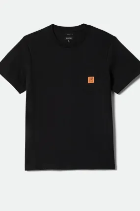 Global Heavy Weight Short Sleeve Boxy Pocket Tee Black FrictionResistant Trim