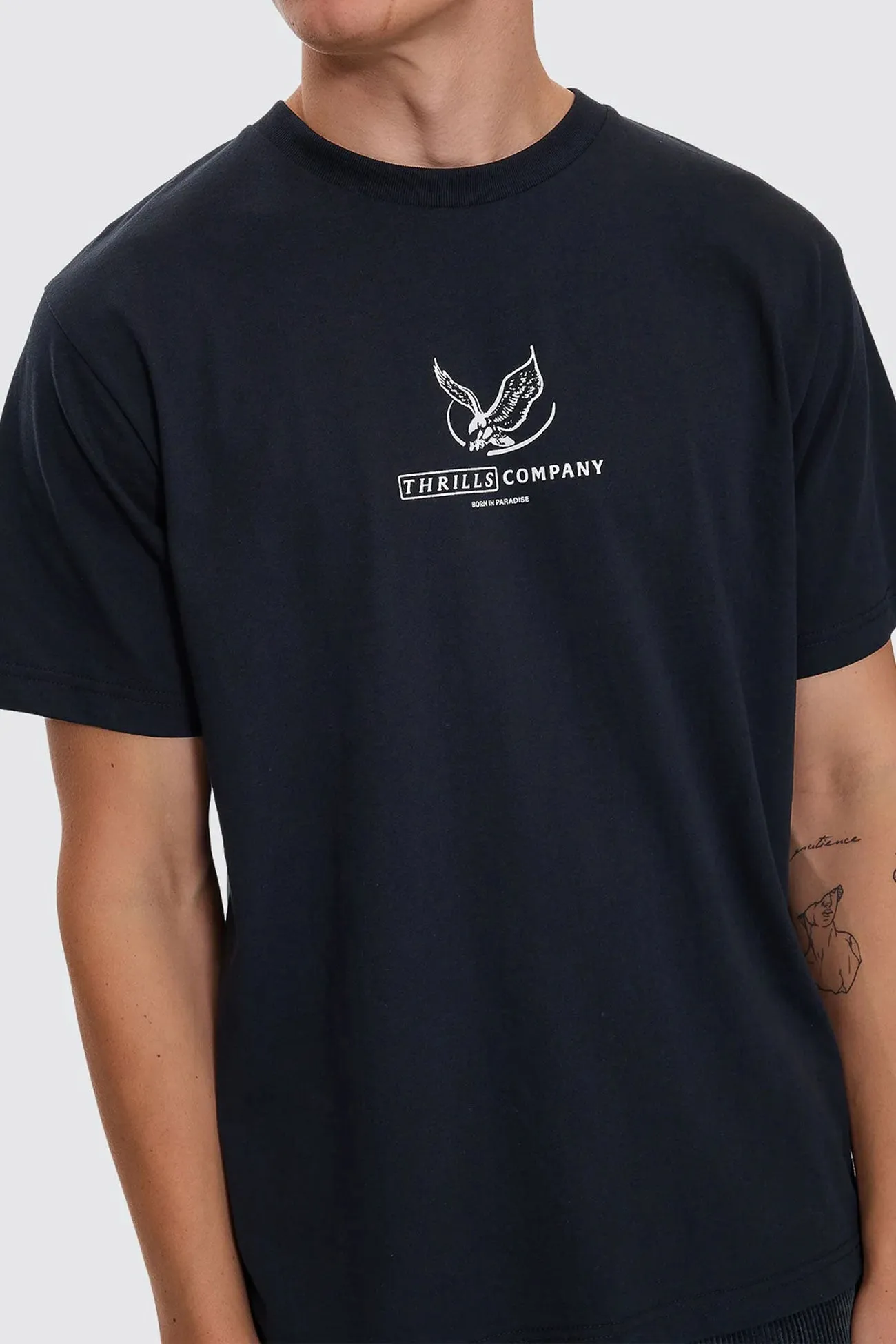 Glory Merch Fit Tee Washed Black Textured Weave