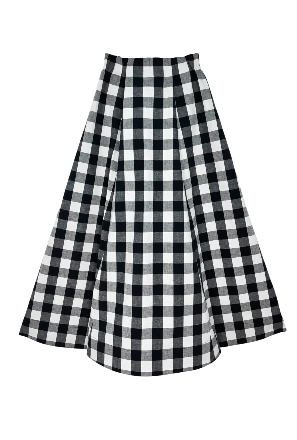Guest Skirt - Black & White Gingham Packable Fit Core Style