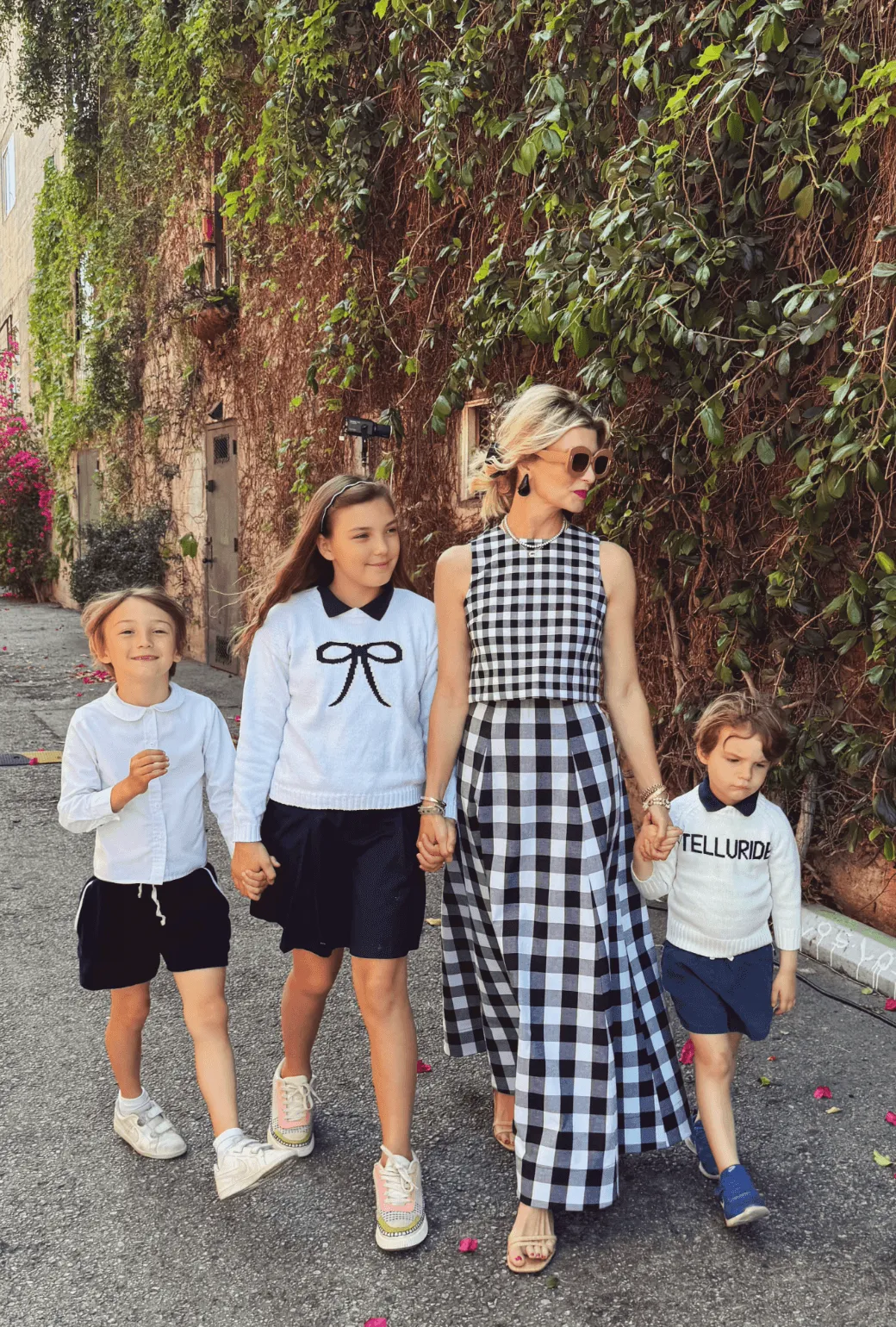 Guest Skirt - Black & White Gingham Base Layer