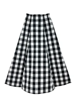 Guest Skirt - Black & White Gingham Packable Fit Core Style
