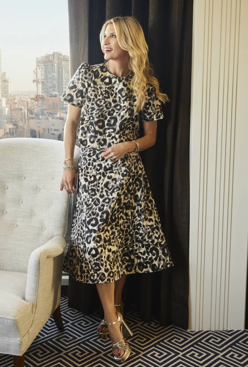 Agile Fit Guest Skirt MIDI - Leopard