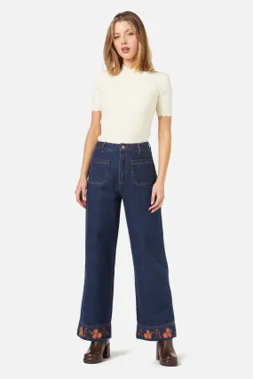 Multi-Purpose Wear Gumnut Emb Jean