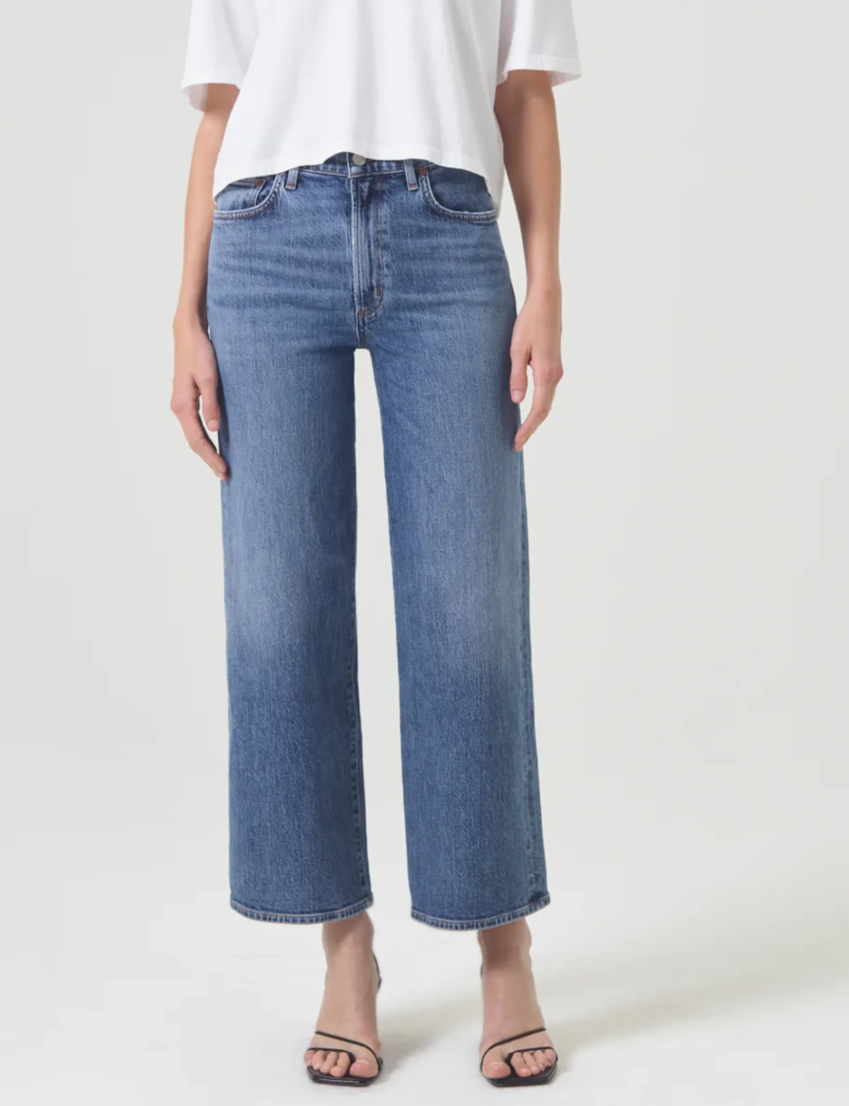 Weekend Ready Harper High Rise Wide Leg Crop, Moor