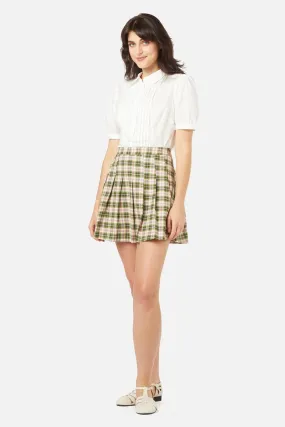 Hazel Check Skirt Casual Wear Abrasion Resistant Material