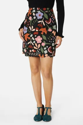 Hazel Geo Skirt DoubleLayeredHem Ripped design
