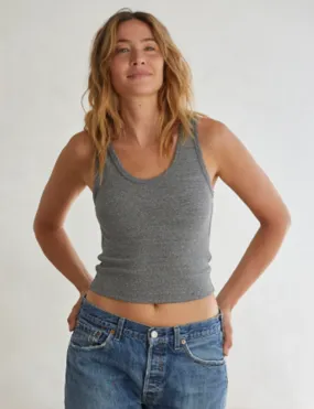 Blondie Tank, Dark Heather Grey Anti Chafe Technology
