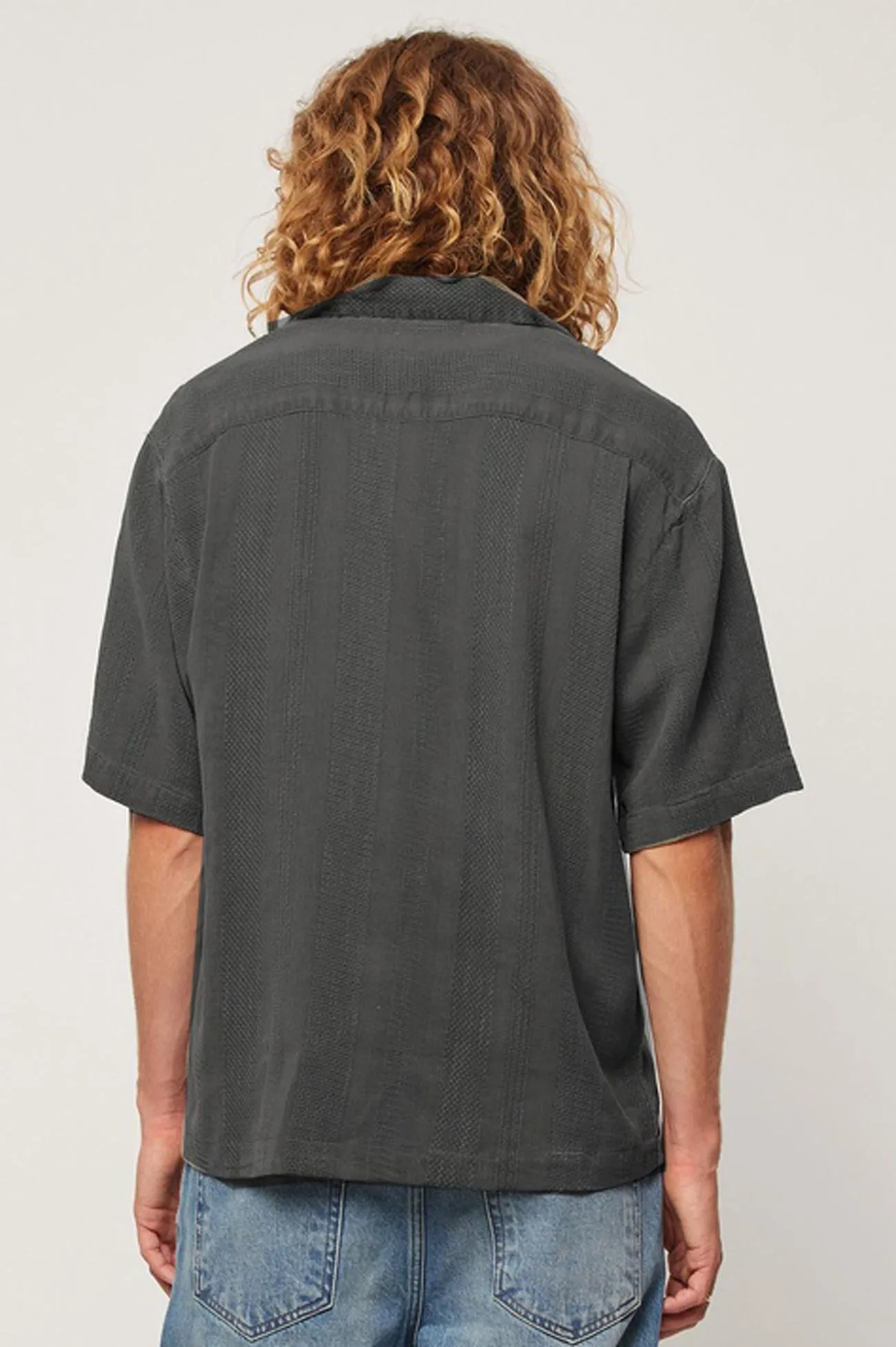 Noise Reducing Fabric Treatment Sustainable Manufacturing Process Heavy Weave Bowler Washed Black