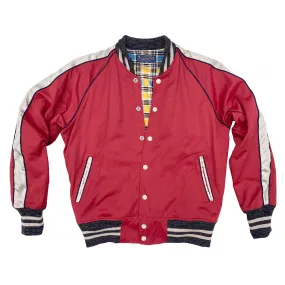 Casual Style Podium Jacket - Red/White