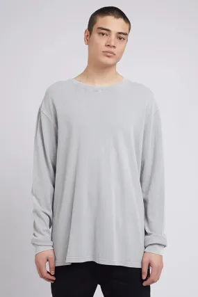 Pique Long Sleeve Tee Grey Breathable mesh panel Durable Hem Stitching