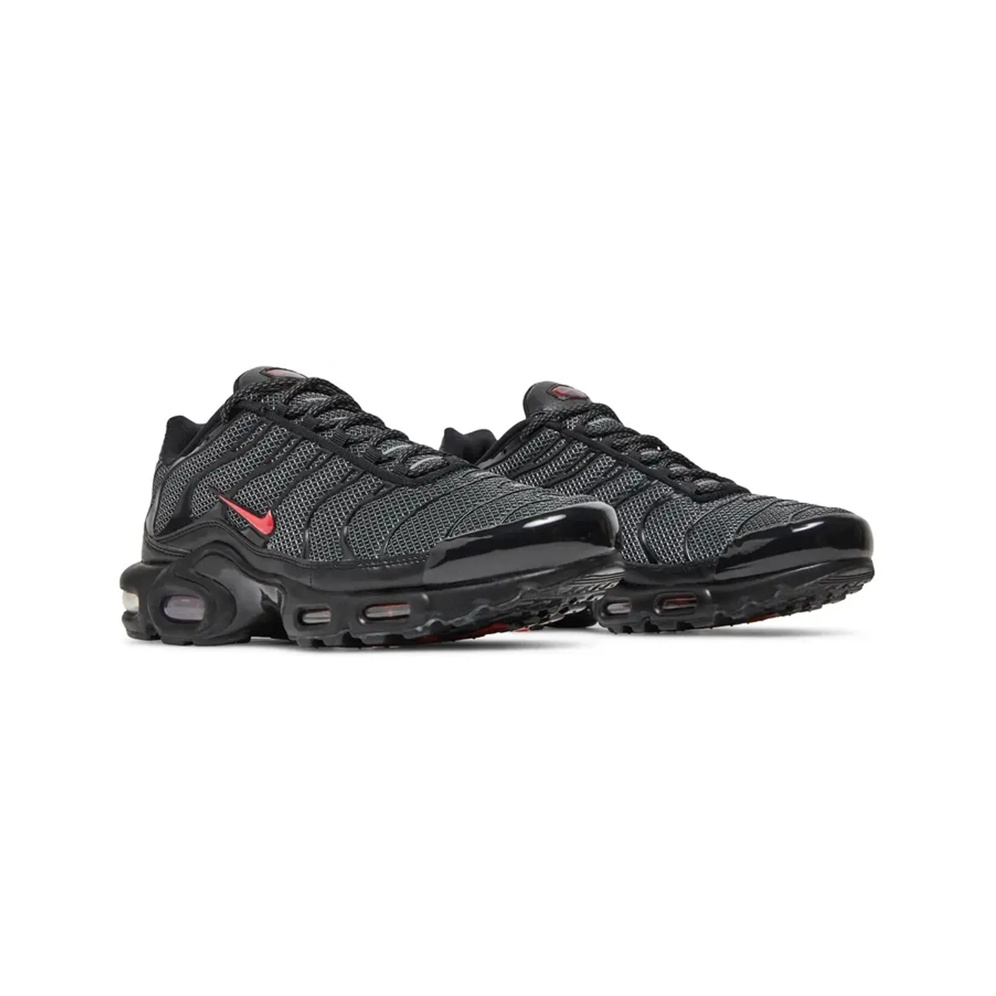 Nike Air Max TN Plus 'Metal Mesh Black Red' (2021) Durable Rubber Structured wear