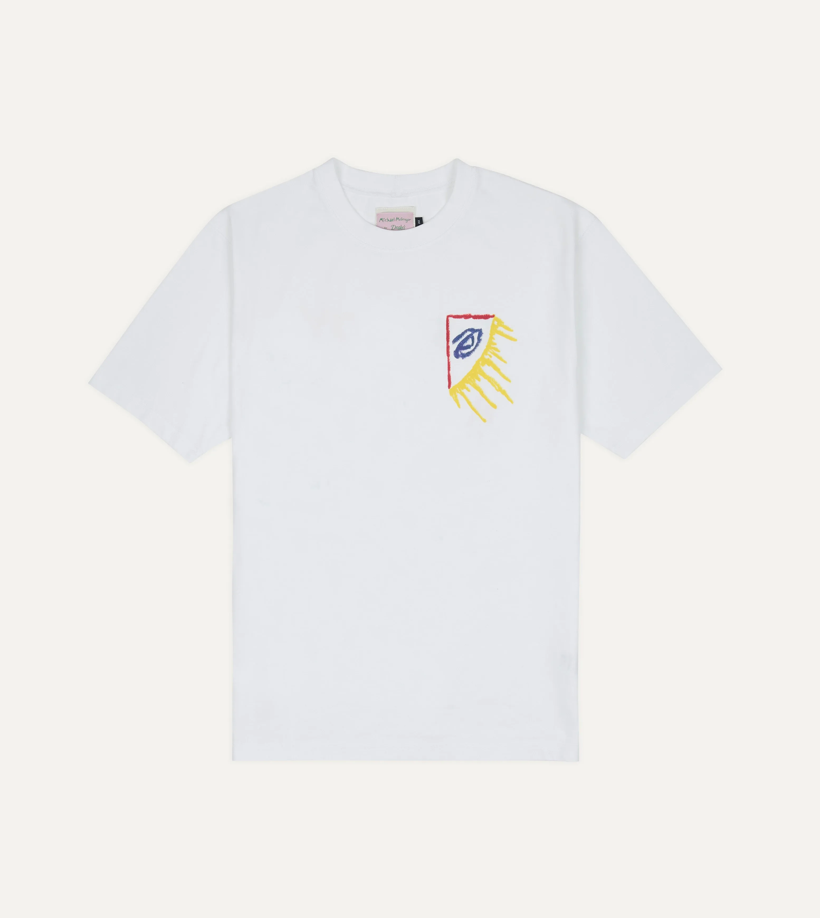 Sleek Waistband Printed Logo Michael McGregor for Drake's Dolphin T-Shirt