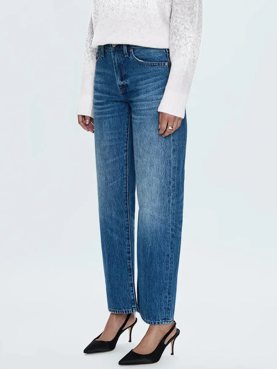 PISTOLA LEXI MID RISE BOWED STRAIGHT PANT - TRANSCEND Timeless Utility Comfortable Fit Look