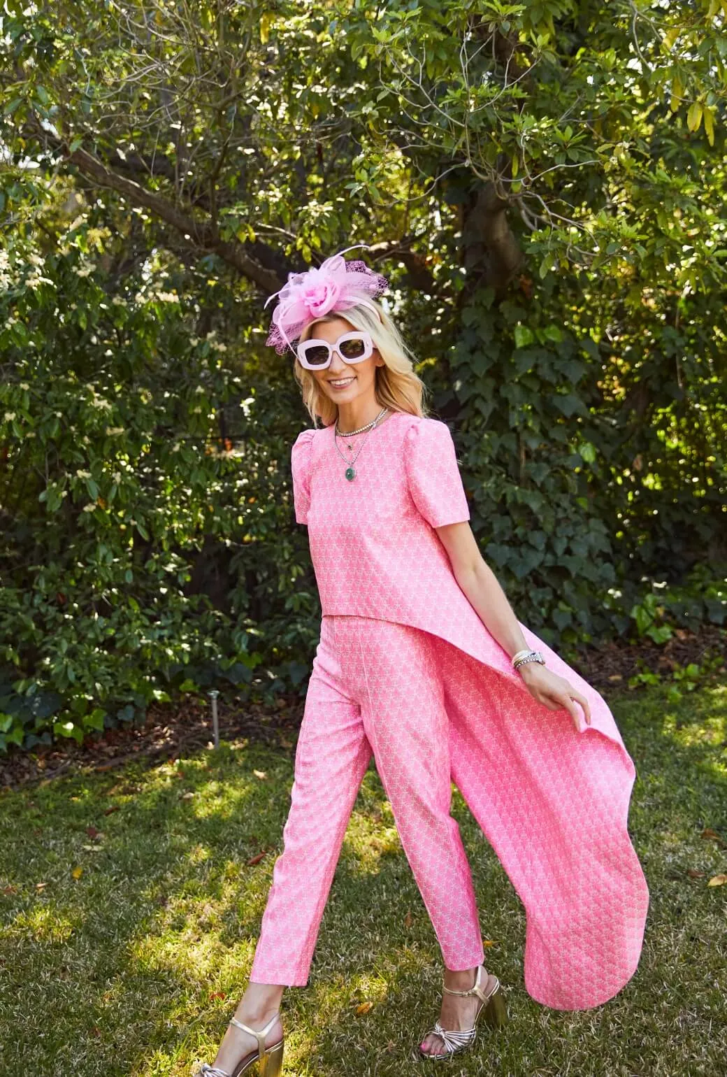 Run for the Roses Worth Top  - Pink Damask Thermal Insulation Core
