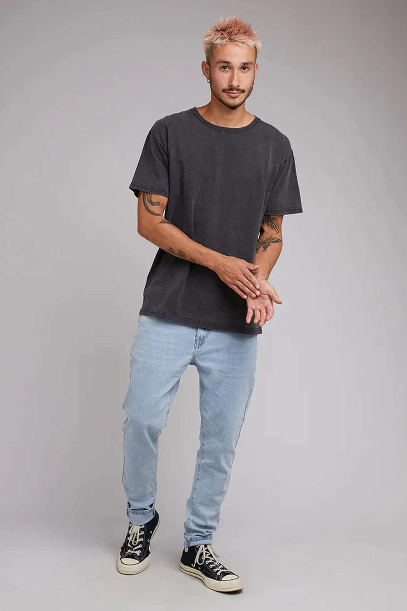 Multipanel Construction Snag Free Fabric Classic Tee Vintage Black