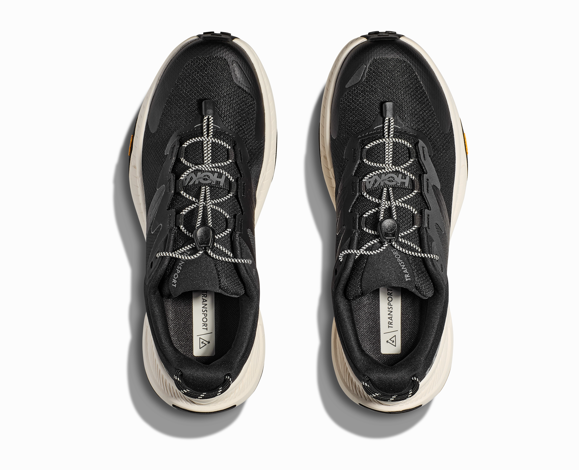 HOKA TRANSPORT BLACK/WHITE WOMEN'S MEDIUM Blown Rubber Comfort - enhancing