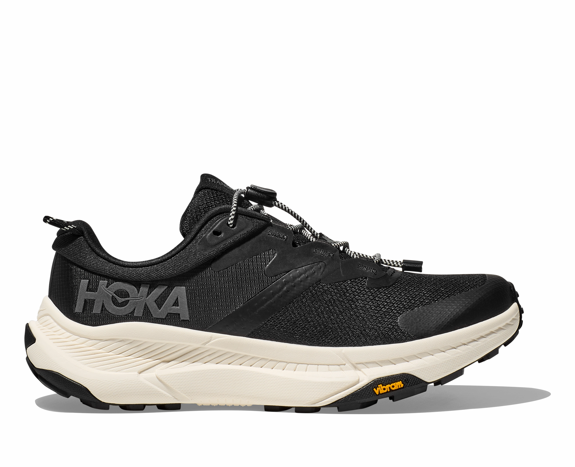 Flexibility Training Abrasion Resistant Toe HOKA TRANSPORT BLACK/WHITE WOMEN'S WIDE