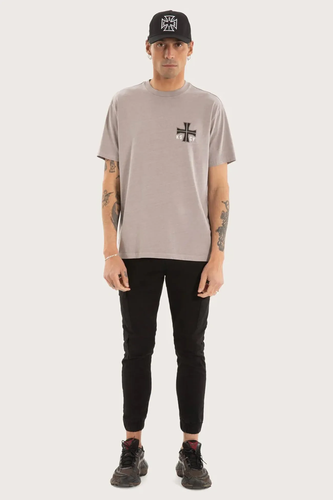 PlacketDetail Hollow Relaxed Tee Pigment Gull