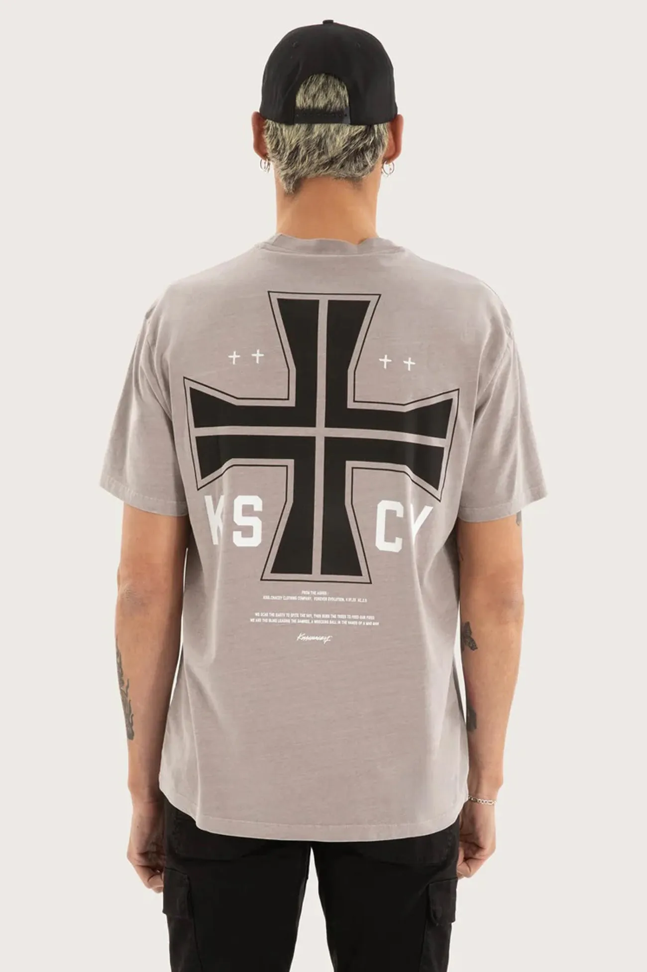 EthicallySourcedMaterial Hollow Relaxed Tee Pigment Gull