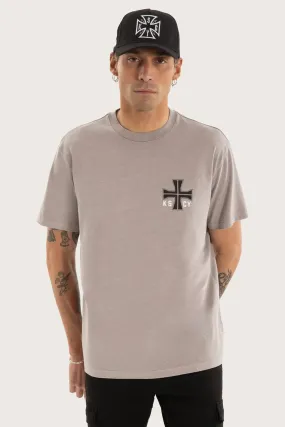 Temperature Control Fabric HiddenStoragePocket Hollow Relaxed Tee Pigment Gull