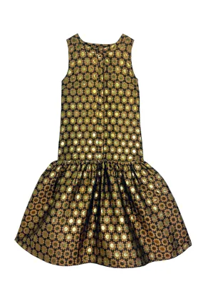 Tall-Fit Chilly Day Comfort The Sophia Dress - Chocolate Daisy Brocade