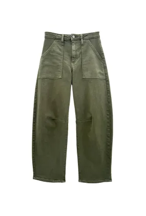 All-day Flex Horseshoe Jeans with Pockets - Olive