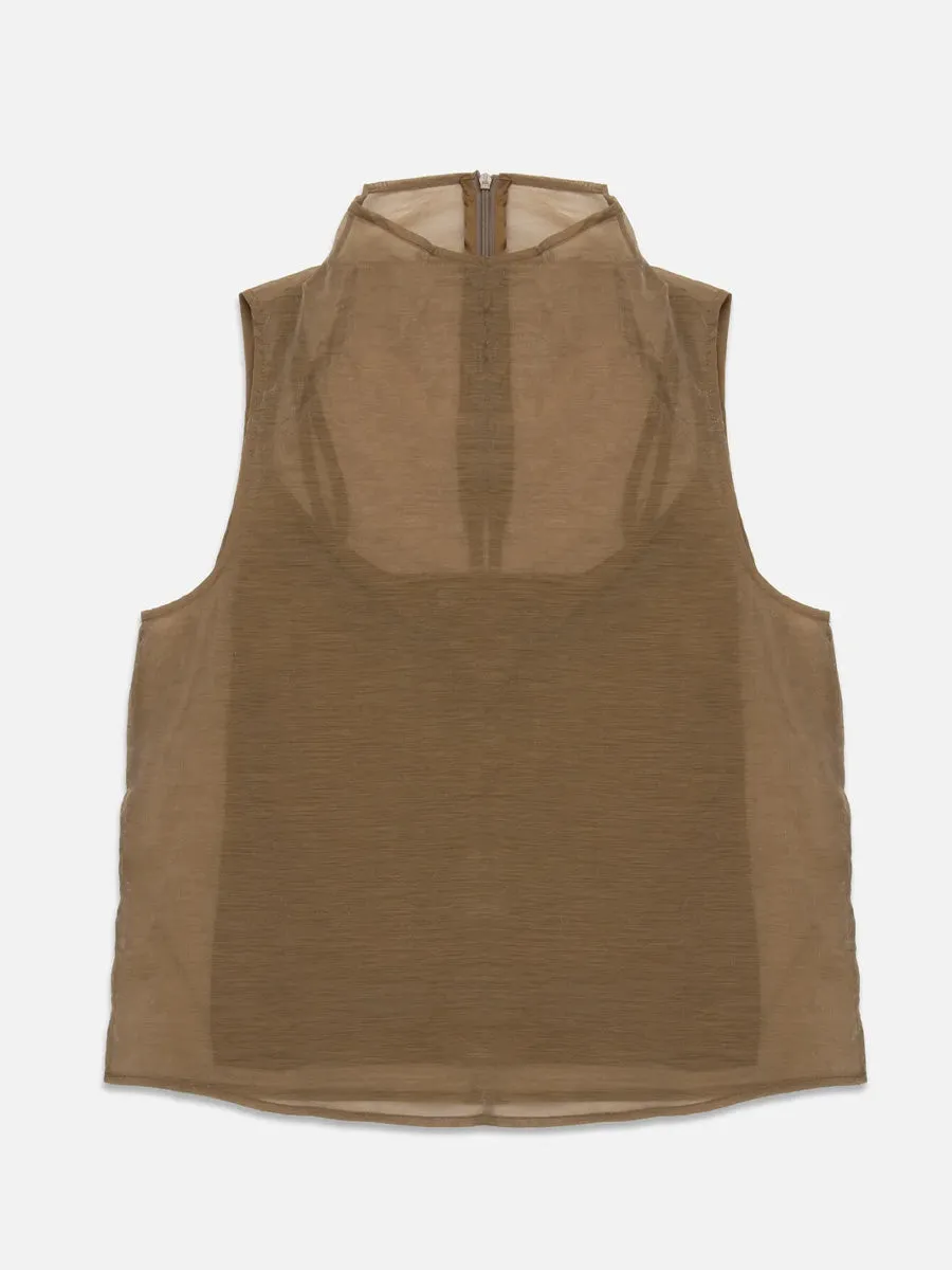 HUGH SHEER TOP - CARAMEL Thermochromic Color Shift Tech