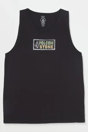 Heavy Fuzz Tank Black Chic Tee Convertible Collar
